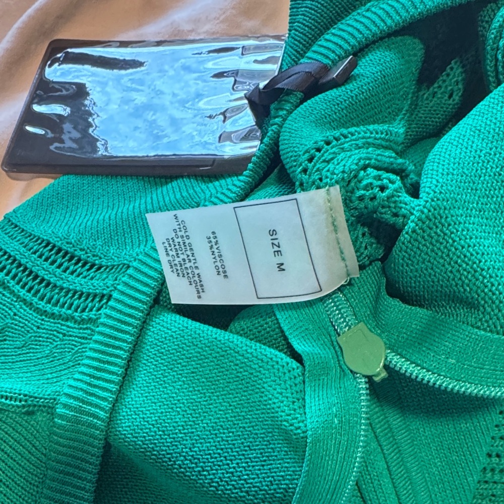 Maniere de voir Green Long-Sleeve Knit Jumpsuit - Picture 3 of 4